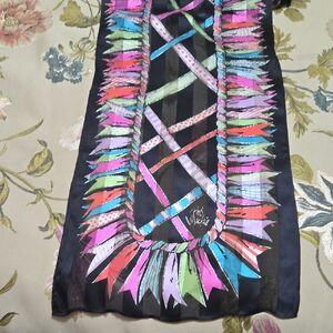 Bob Mackie Multicolor Silk Scarf